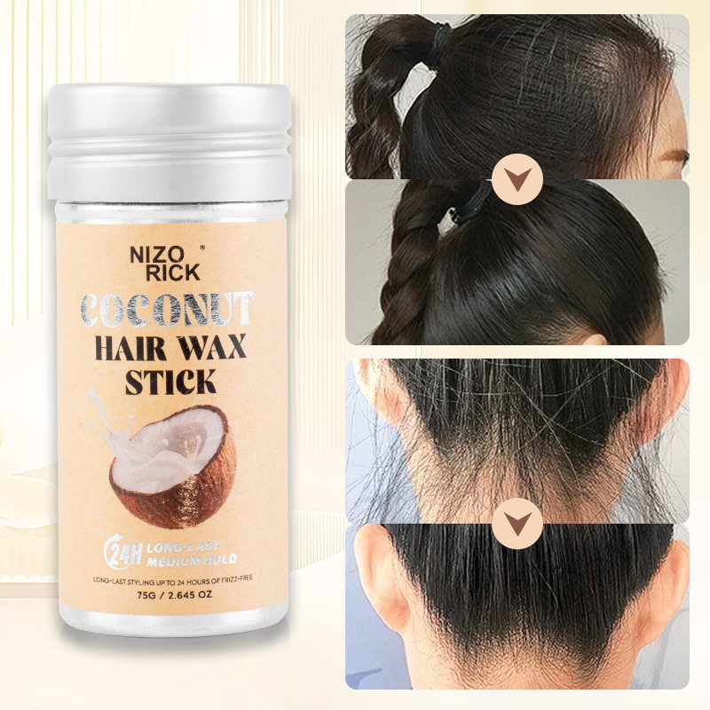 Coconut Oil Hair Wax Stick - Natural Styling & Shine (75g)