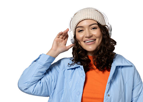 Listening to music while wearing a hat